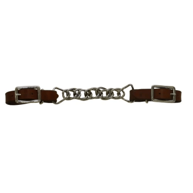 Fort Worth Bits 5/8in / Chestnut Fort Worth Curb Strap with Double FLat Link (FOR24-0040)