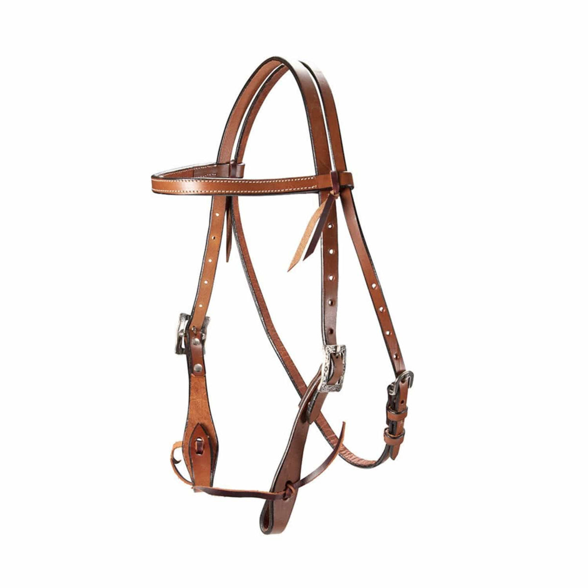 Fort Worth Bridles Chestnut Fort Worth Bridle Straight Browband