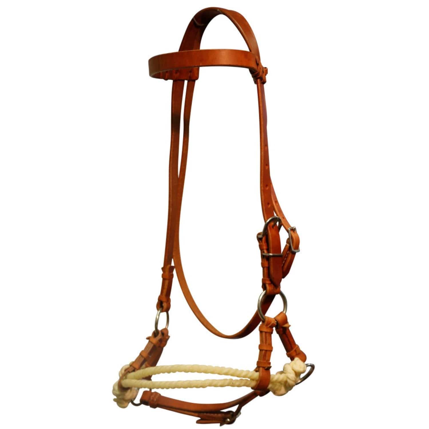 Fort Worth Bridles Fort Worth Double Rope Side Pull Bitless Bridle
