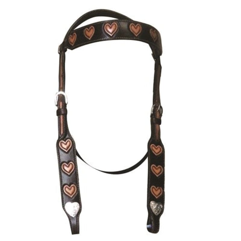 Fort Worth Bridles Fort Worth Headstall Hearts (FOR20-0052)