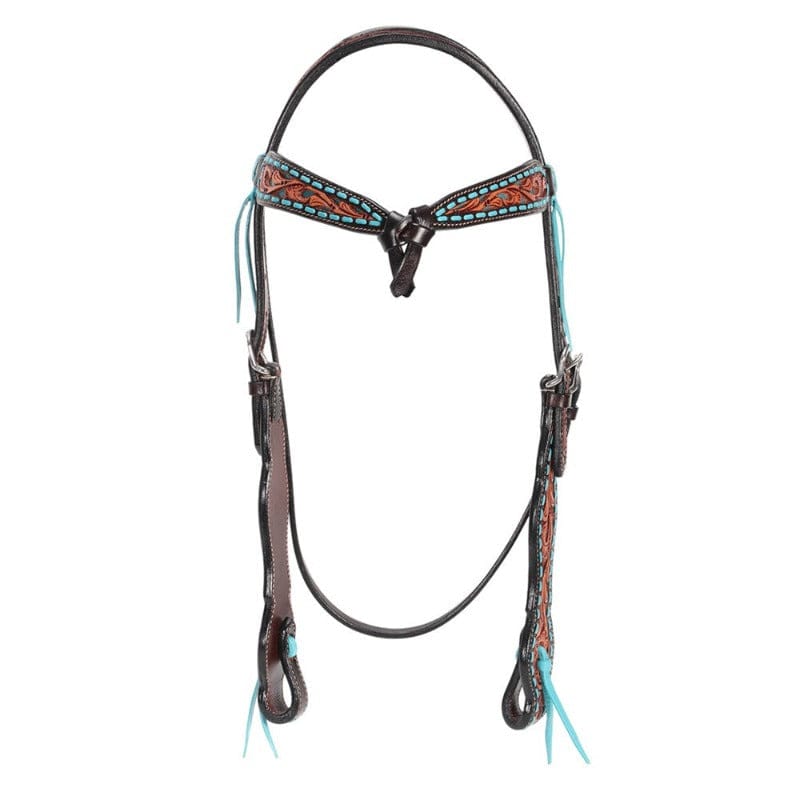 Fort Worth Bridles Fort Worth Headstall Odina Turquoise Buckstitched