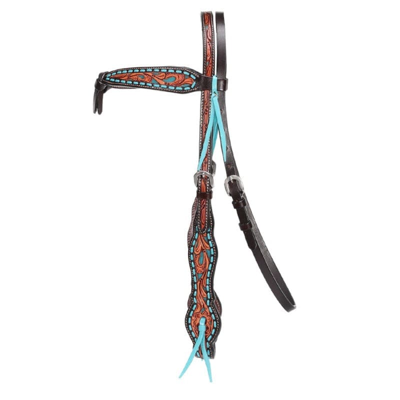 Fort Worth Bridles Fort Worth Headstall Odina Turquoise Buckstitched