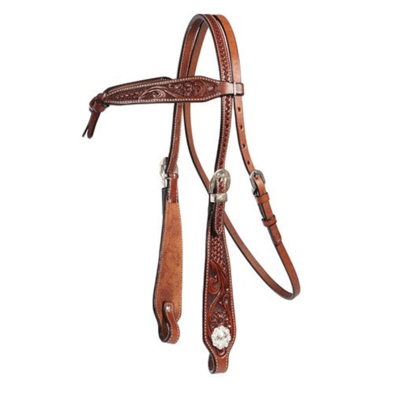 Fort Worth Bridles Tooled Leather Fort Worth Headstall Dakota