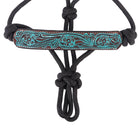 Fort Worth Halters Fort Worth Halter Leather Nose Turquoise Flower