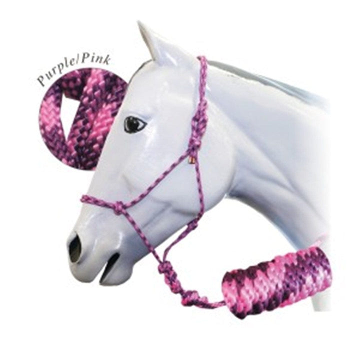 Fort Worth Halters Purple/Pink Fort Worth Rope Halter and Lead Set (FOR3500)