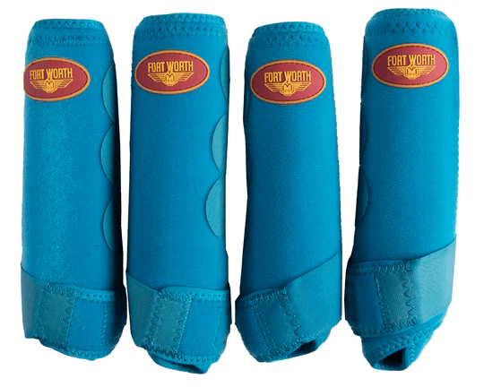 Fort Worth Horse Boots & Bandages M / Turquoise Fort Worth Sports Horse Boots Set of 4