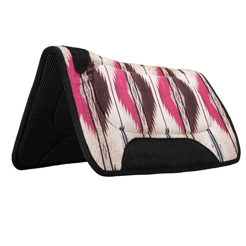 Fort Worth Saddle Pads Western 30x30 / Pink/Chocolate Fort Worth Saddle Pad Contoured