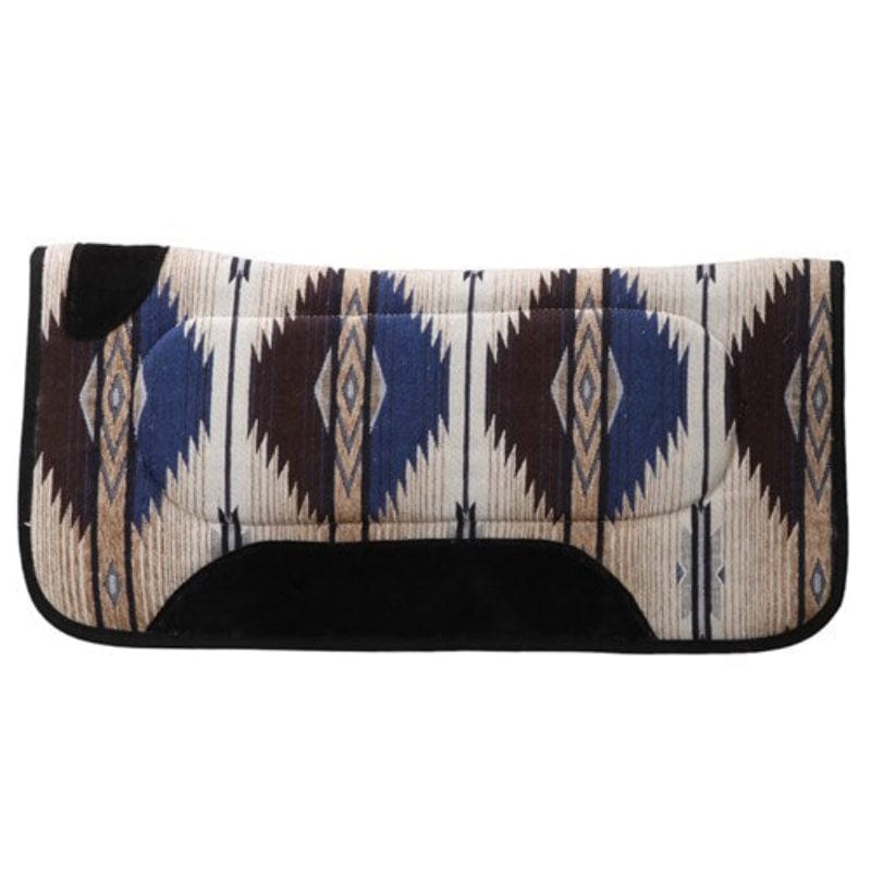Fort Worth Saddle Pads Western 30x30in / Blue/Chocolate Fort Worth Saddle Pad Contoured
