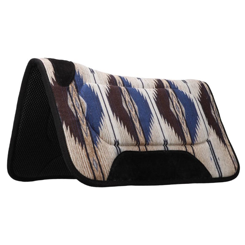 Fort Worth Saddle Pads Western 30x30in / Blue/Chocolate Fort Worth Saddle Pad Contoured