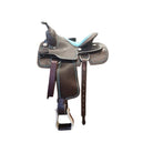 Fort Worth Saddles Fort Worth Barrel Saddle Optiflex Tree Brown with Turquoise (FOR0310)