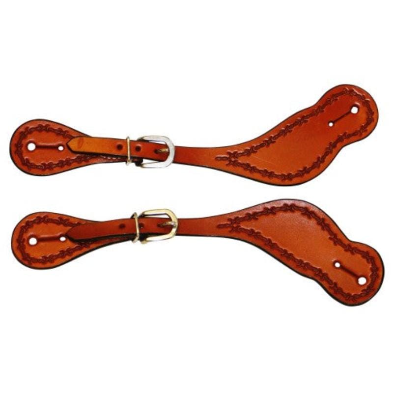 Fort Worth Spur Straps Mens / Chestnut Fort Worth Spur Straps Barbed Wire Series