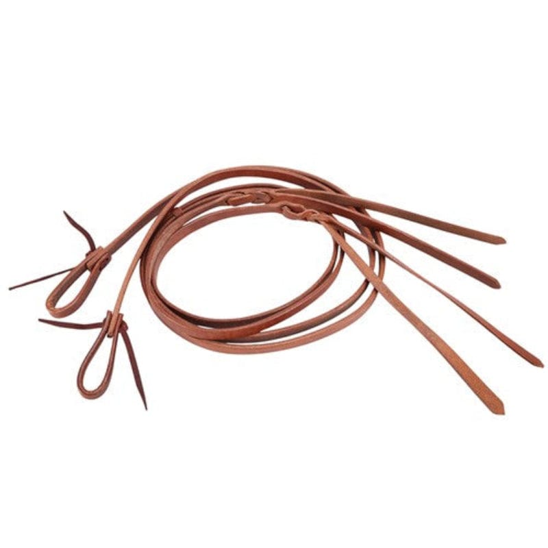 Forth Worth Reins 7ft / Harness Fort Worth Split Reins Leather Popper