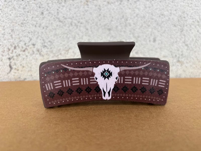 G Country Hair Accessories Longhorn Country Claw Clip