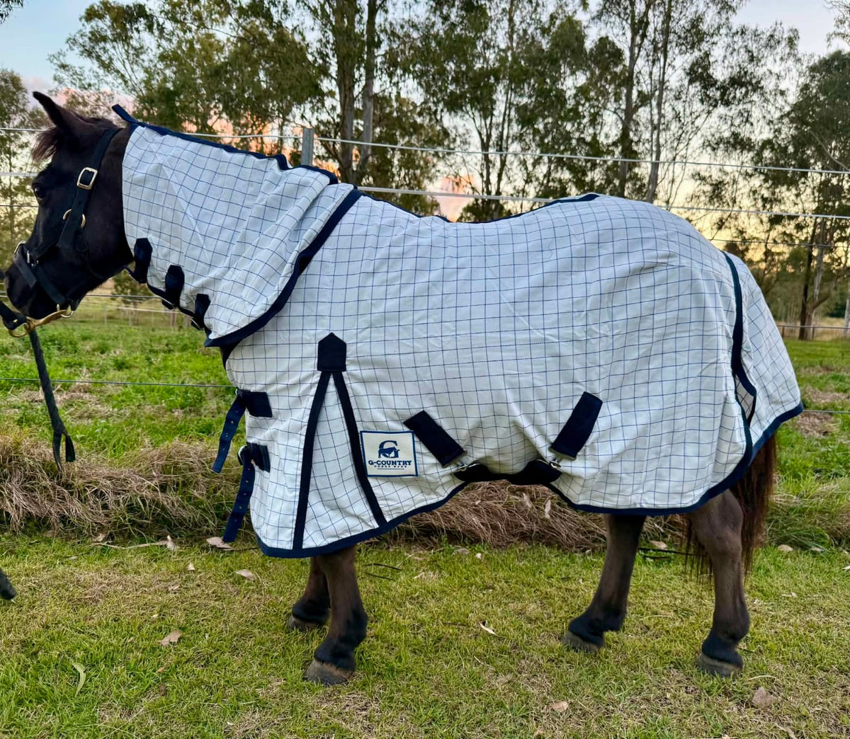 G Country Summer Horse Rugs 3ft0 / White/Navy G Country Combo Heavy-Weight Mini