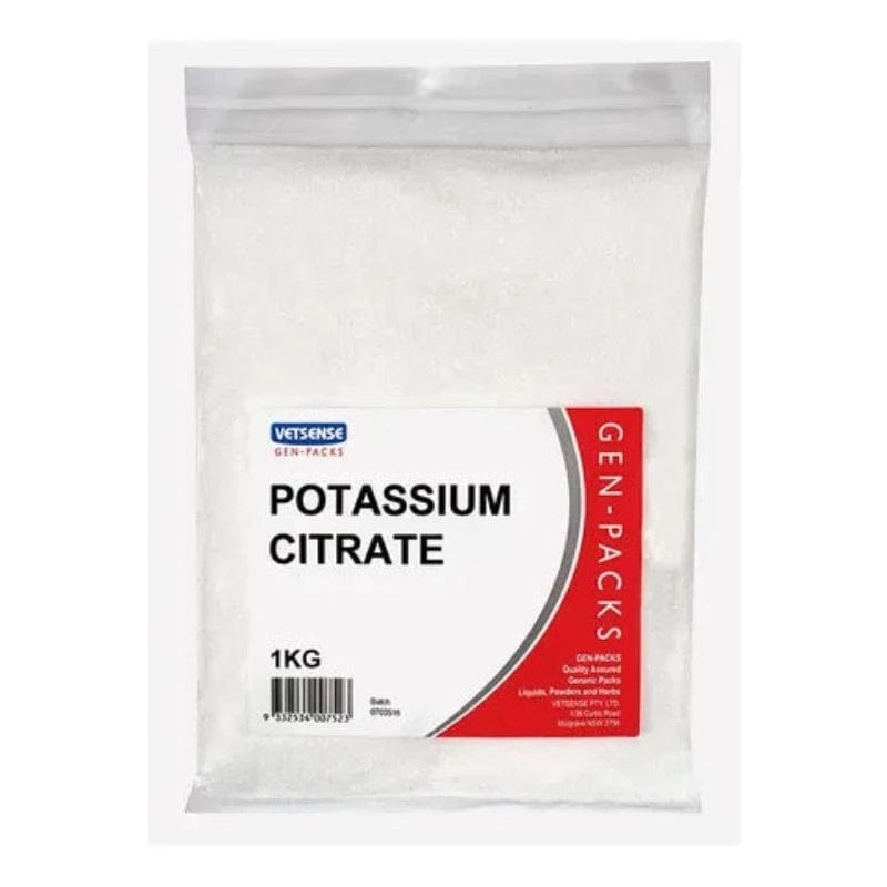 Gen Packs Vet & Feed 1kg Gen-Packs Potassium Citrate