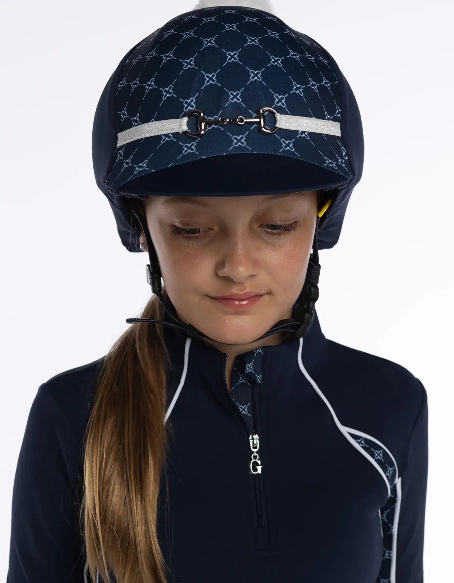 Giddy Up Girl Helmet Accessories Navy Giddy Up Girl Helmet Cover Cecelia