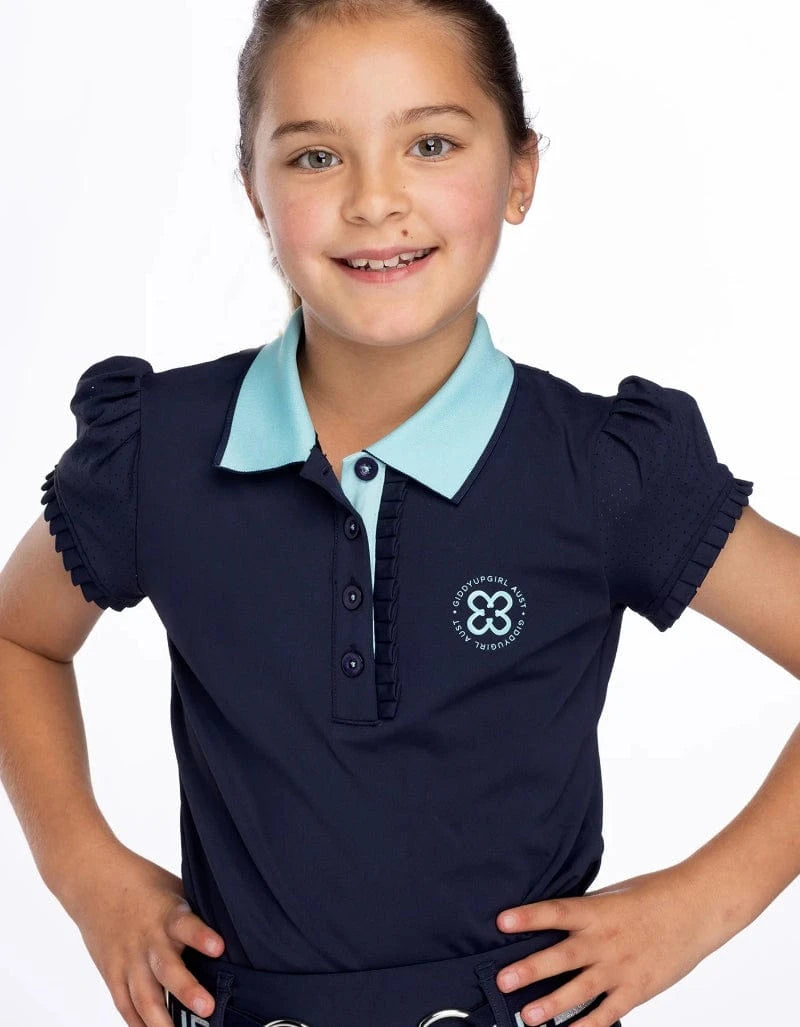 Giddy Up Girl Kids Riding Tops - Jackets 04 / Navy Giddy Up Girl Shirt Kids Arabella