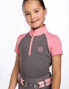 Giddy Up Girl Kids Riding Tops - Jackets 04 / Pink/Grey Giddy Up Girl Shirt Girls Ivy