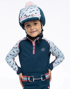 Giddy Up Girl Kids Riding Tops - Jackets 04 / Teal/Horse Print Giddy Up Girl Baselayer Girls Rosalind