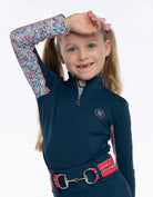 Giddy Up Girl Kids Riding Tops - Jackets 12 / Teal/Pink Giddy Up Girl Baselayer Girls Bea