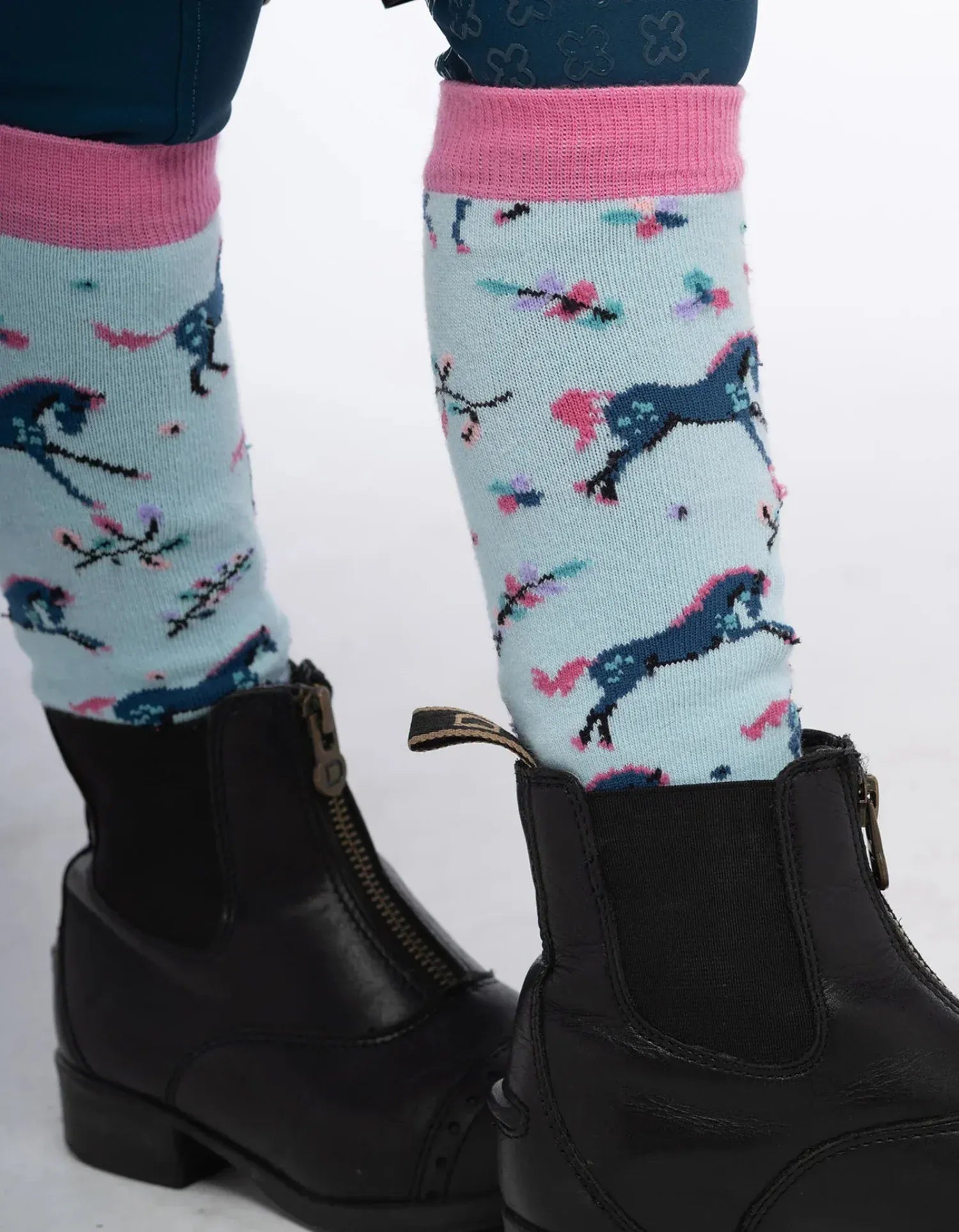 Giddy Up Girl Socks Teal/Horse Print Giddy Up Girl Socks Rosalind