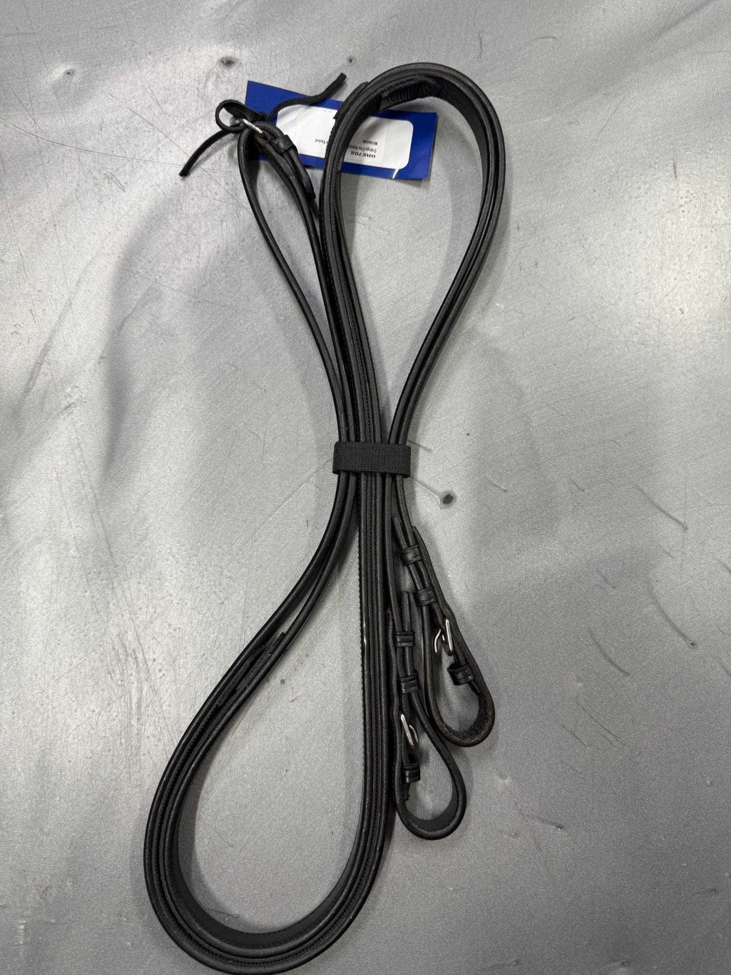 Grainge Reins Full / Black Grainge Reins Elite Eventing Rubber Backed