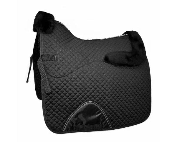 Grainge Saddle Pads English Full / Black Grainge Dressage Saddlecloth with Merino Wool Sheepskin