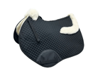 Grainge Saddle Pads English Full / Black/White Grainge Jump Saddle Pad with Sheepskin