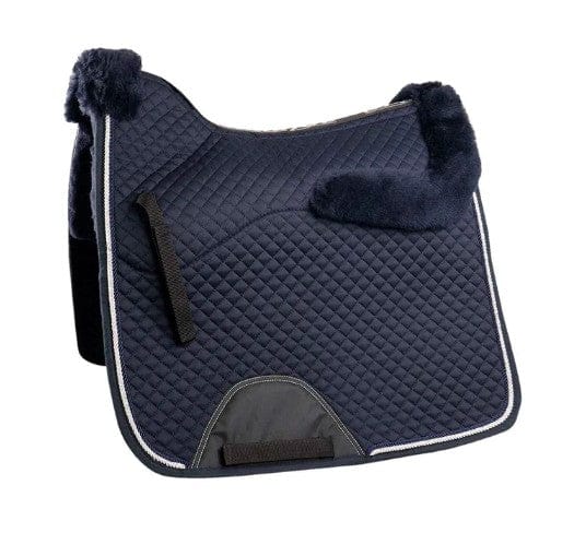 Grainge Saddle Pads English Full / Navy/Navy Grainge Dressage Saddlecloth with Merino Wool Sheepskin