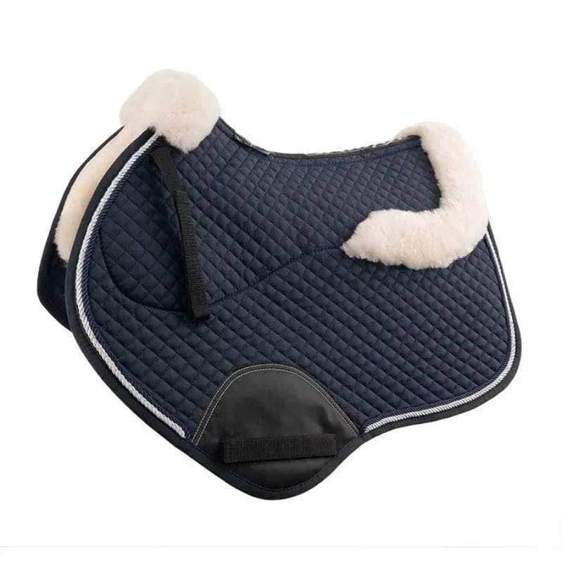 Grainge Saddle Pads English Full / Navy/White Grainge Jump Saddle Pad with Sheepskin (GRJSCSK)