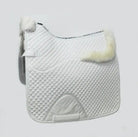 Grainge Saddle Pads English Full / White/White Grainge Dressage Saddlecloth with Merino Wool Sheepskin