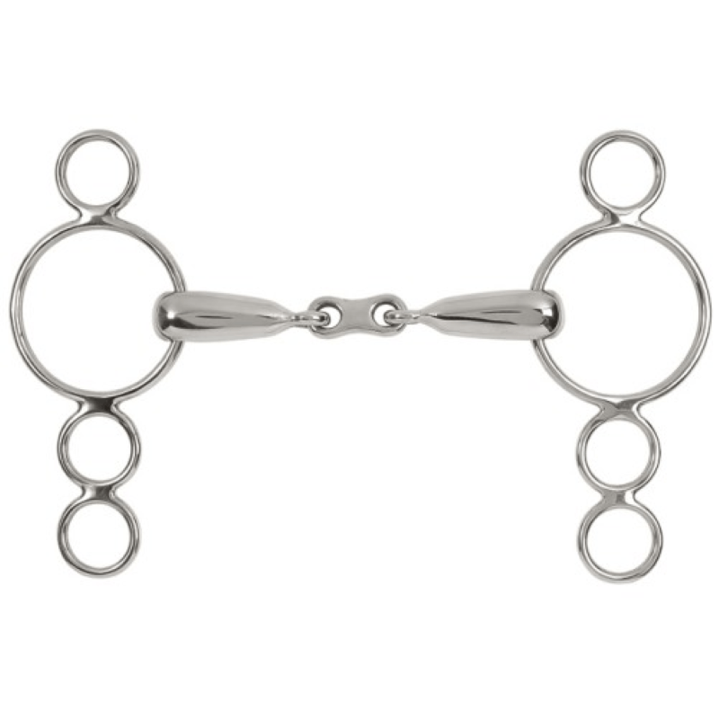 Gympie Saddleworld Bits Full Dutch Gag with 4 Rings and French Link