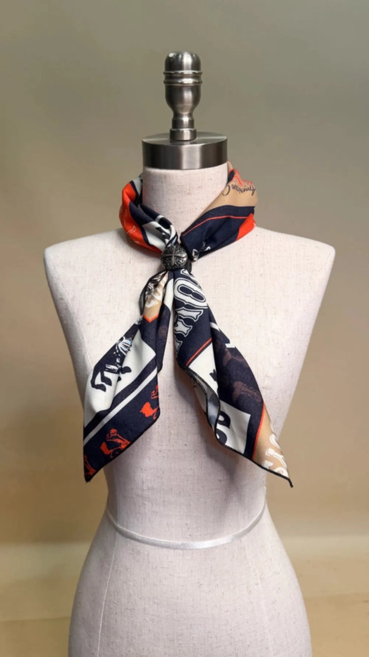Gympie Saddleworld & Country Clothing Bandanas - Scarves 28x28in / Rust/Brown Wild Rag Western Cowboy Print