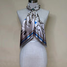 Gympie Saddleworld & Country Clothing Bandanas - Scarves 36x36in / Cream/Blue Wild Rag Western Horse Branding Print