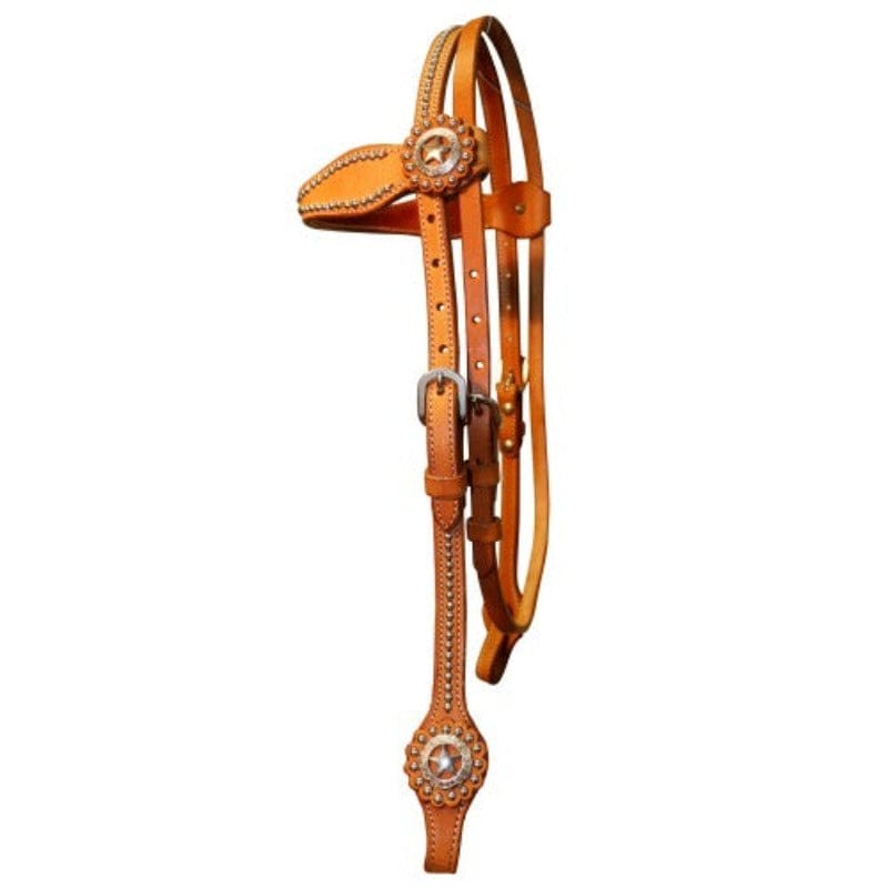 Gympie Saddleworld & Country Clothing Bridles Natural Fort Worth Texas Star Headstall