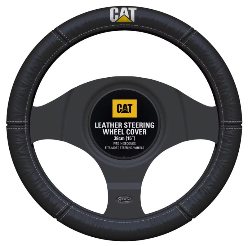 Gympie Saddleworld & Country Clothing Car Accessories Black CAT Steering Wheel Cover