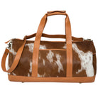 Gympie Saddleworld & Country Clothing Gear Bags - Luggage Tan/White Cowhide Weekender Bag