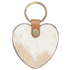 Gympie Saddleworld & Country Clothing Gifts & Homewares Assorted Cowhide Heart Key Ring (KEYHEART)