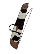 Gympie Saddleworld & Country Clothing Gifts - Homewares Brown/White Cowhide Gun Carry Bag