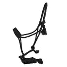 Gympie Saddleworld & Country Clothing Halters Black Showman Halter Woven Nylon Mule Tape with Lead
