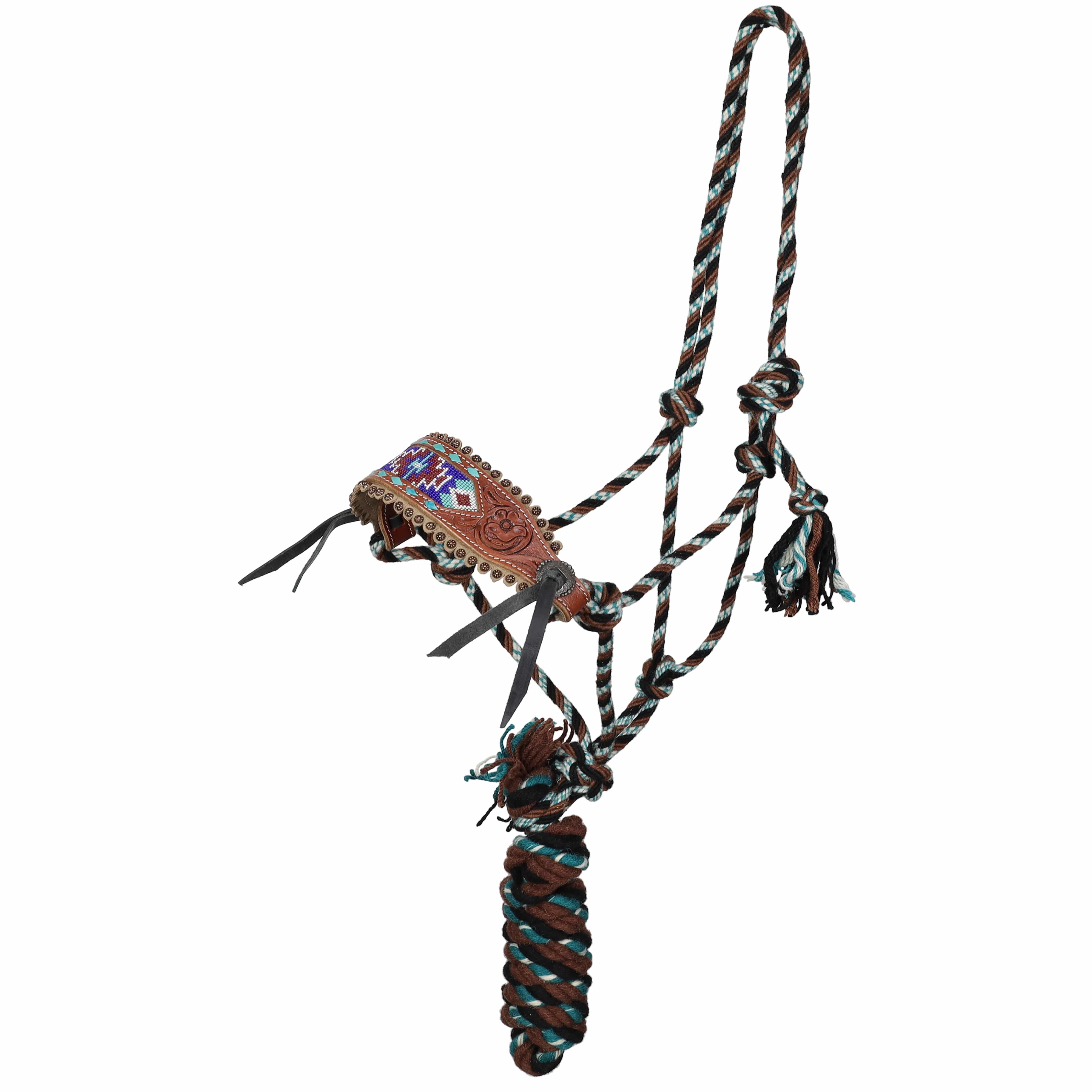 Gympie Saddleworld & Country Clothing Halters Showman Halter & Lead Southwest Flair Mohair Cowboy Knot