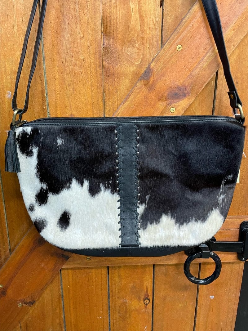 Gympie Saddleworld & Country Clothing Handbags & Wallets Black Cowhide Handbag