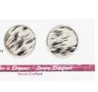 Gympie Saddleworld & Country Clothing Jewellery 16mm / Black/White Cowhide Earrings (NAIREARRING)