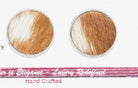 Gympie Saddleworld & Country Clothing Jewellery 16mm / Tan/White Cowhide Earrings (NAIREARRING)