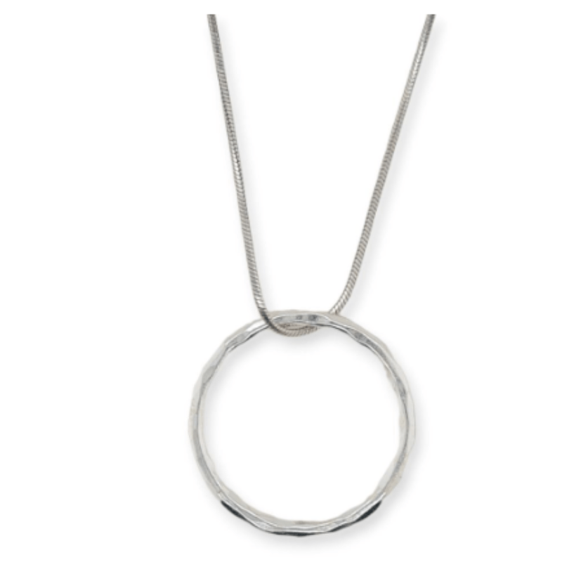 Gympie Saddleworld & Country Clothing Jewellery MCJ Pendant Hammered Circle (Pendant Only)