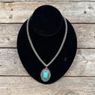 Gympie Saddleworld & Country Clothing Jewellery Oval Pendant Necklace with Turquoise