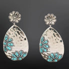 Gympie Saddleworld & Country Clothing Jewellery Turquoise Earrings Cluster Teardrop