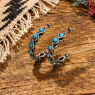 Gympie Saddleworld & Country Clothing Jewellery Turquoise Earrings Vine Hoops