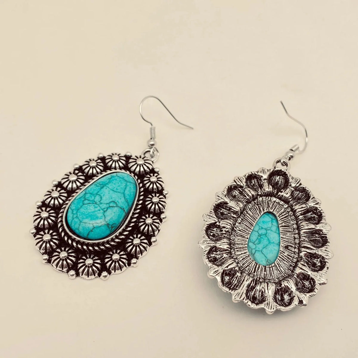Gympie Saddleworld & Country Clothing Jewellery Turquoise Geometric Pattern Earrings