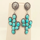 Gympie Saddleworld & Country Clothing Jewellery Western Style Earrings Turquoise Cactus
